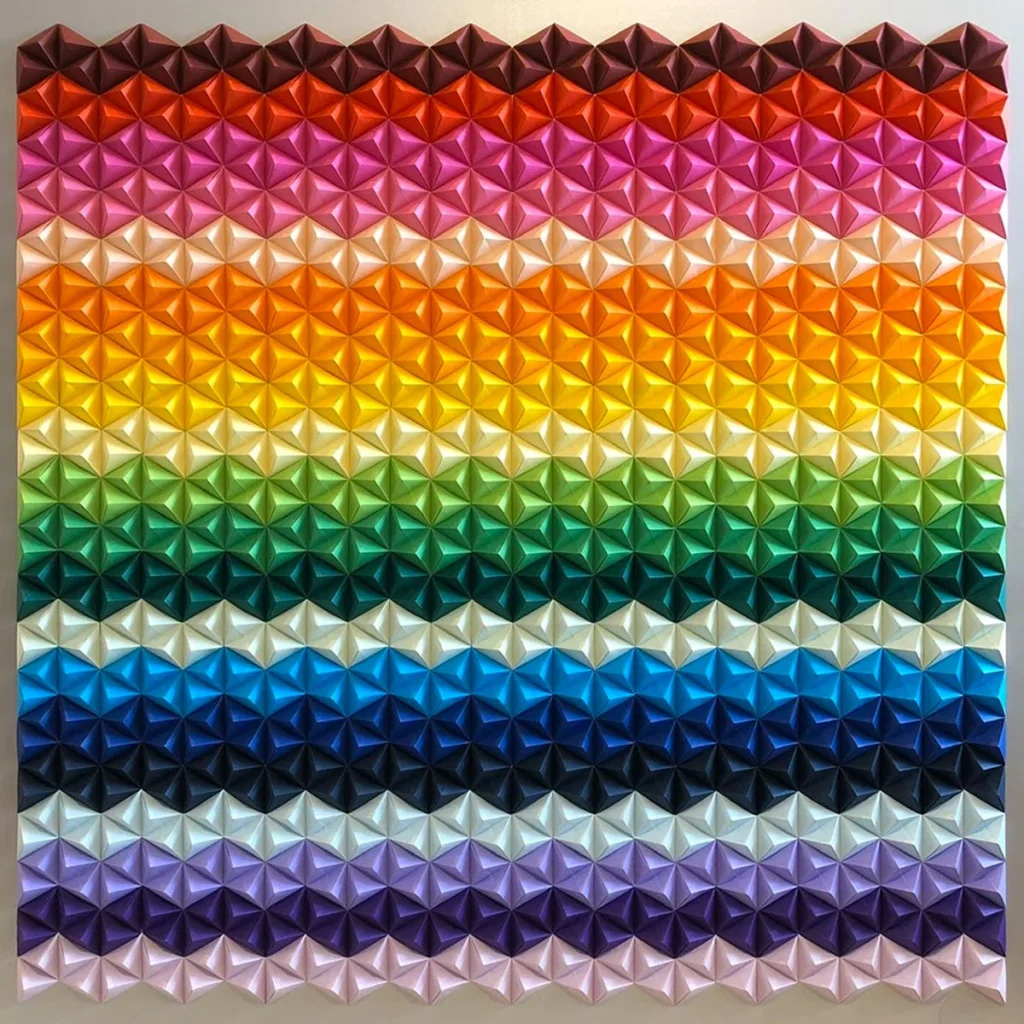 Chromatic Tapestry 120cm x 120cm x 8cm